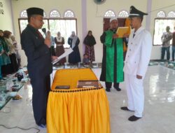 Warga Sembelih 2 Kambing Besar Warnai Pelantikan Keuchik Azwar SE