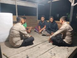 Jaga Kamtibmas, Polisi Kerumutan Sambangi Pos Kamling di Desa Banjar Panjang