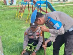 Penanaman Bibit Pohon oleh Polsek Teluk Meranti Dukung Program Penghijauan Kapolda Riau