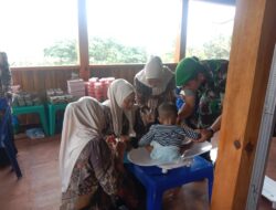 Satgas TMMD Bersinergi dengan Dinas Kesehatan Tekan Angka Stunting di Linge