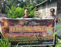 Cegah Karhutla, Polsek Kuala Kampar Edukasi Warga Soal Bahaya Bakar Lahan
