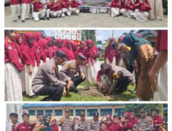 Green Policing, Polsek Pangkalan Kuras Tanam Pohon dan Edukasi Siswa