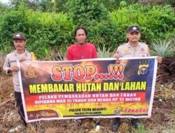 Cegah Karhutla, Polsek Teluk Meranti Sosialisasikan Maklumat Kapolda Riau