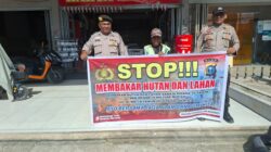 Polisi di Pangkalan Kerinci Turun ke Lapangan, Edukasi Bahaya Buka Lahan dengan Api
