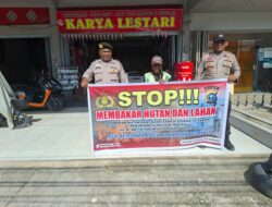 Polisi di Pangkalan Kerinci Turun ke Lapangan, Edukasi Bahaya Buka Lahan dengan Api