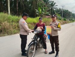 Patroli Karhutla Polsek Kerumutan: Sosialisasi Larangan Membuka Lahan dengan Pembakaran