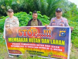 Polisi Teluk Meranti Turun ke Perkebunan, Ingatkan Warga Hindari Karhuta