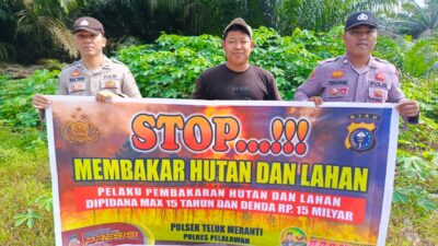Polsek Teluk Meranti Gencarkan Sosialisasi Pencegahan Karhutla di Wilayahnya