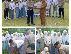 Tanam Pohon Buah di Sekolah, Dukung Program “Green Policing” Polda Riau