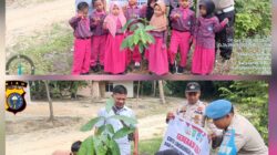 Polisi Ajak Pelajar Tanam Pohon Dukung Program Penghijauan