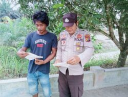 Cegah Karhutla, Polsek Kerumutan Sosialisasikan Larangan Bakar Lahan ke Warga