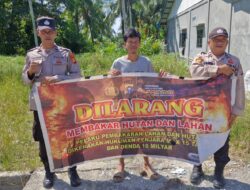 Cegah Karhutla, Polsek Kuala Kampar Sebar Maklumat Kapolda ke Masyarakat