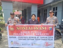 Ciptakan Rasa Aman bagi Warga, Polsek Teluk Meranti Gelar Patroli dan Sosialisasi Saber Pungli