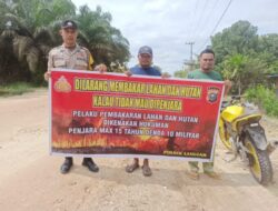 Sosialisasi Larangan Bakar Hutan dan Lahan di Desa Segati, Pelalawan