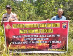 Polsek Langgam Sosialisasikan Larangan Karhutla ke Warga Desa Segati