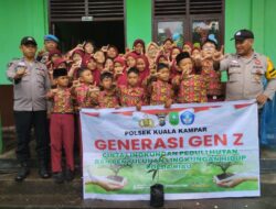 Green Policing di Kuala Kampar: Polisi dan Siswa SD Tanam Pohon Mangga dan Jambu