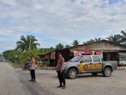 Rutin Jaga Kamseltibcar, Polsek Pangkalan Lesung Gelar Patroli Siang Hari