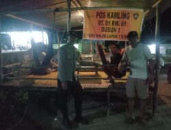 Ajak Warga Aktif Jaga Keamanan Lingkungan, Polsek Bunut Cek Pos Kamling