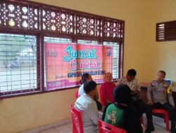 Bahas Siskamling dan Kenakalan Remaja, Polsek Pangkalan Kerinci Gelar Jumat Curhat