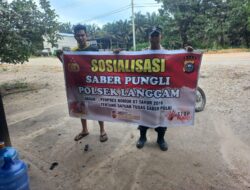 Polsek Langgam Sosialisasikan Saber Pungli, Ajak Warga Tolak Praktik Pungutan Liar