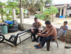 Bhabinkamtibmas Polsek Bunut Gelar Silaturahmi dan Imbau Warga Jaga Kondusivitas Jelang Pemilu