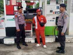 Polsek Kerinci Jaga Ketertiban di Pusat Keramaian dan SPBU Pelalawan