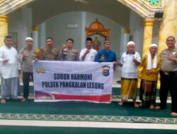 Subuh Harmoni, Polsek Pangkalan Lesung Dekatkan Diri dengan Warga dan Sampaikan Pesan Keamanan