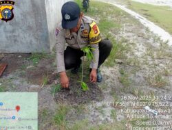 Sambut Hari Pohon Nasional, Polsek Bunut Tanam 17 Bibit Pohon Buah di Lingkungan Mako