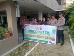 Minggu Kasih di Pangkalan Kerinci, Polri dan Jemaat Bersinergi Jaga Kamtibmas