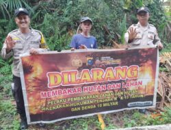 Polsek Kuala Kampar Sosialisasikan Maklumat Kapolda Riau Cegah Karhutla