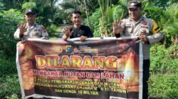 Warga Diimbau Waspadai Karhutla, Polsek Kuala Kampar Sosialisasikan Maklumat Kapolda Riau