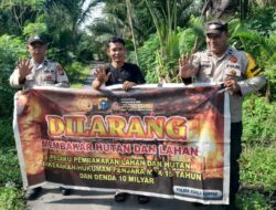 Warga Diimbau Waspadai Karhutla, Polsek Kuala Kampar Sosialisasikan Maklumat Kapolda Riau