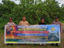 Hindari Pembakaran Lahan, Polsek Pangkalan Lesung Turun ke Masyarakat