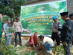 Polsek Kerumutan Tanam Ratusan Bibit Pohon Peringati Hari Pohon Nasional 2025