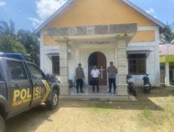 Ibadah Minggu Kasih di Pangkalan Lesung, Polisi Tekankan Pentingnya Jaga Kamtibmas