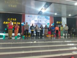 Kapolsek Pangkalan Kuras Hadiri Perayaan HUT ke-18 GPIB Anugerah Sorek Satu