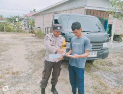 Bhabinkamtibmas Polsek Bunut Lakukan Silaturahmi dan Sosialisasi Maklumat Kapolda Riau