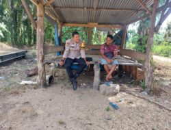 Sambang Warga di Mayang Sari, Polsek Pangkalan Lesung Ingatkan Larangan Bakar Lahan