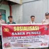 Polisi Sosialisasi Saber Pungli di Segati Pelalawan, Warga Diimbau Tolak Calo
