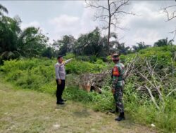 Cegah Karhutla di Desa, Polsek Bunut Bersama TNI Gelar Patroli