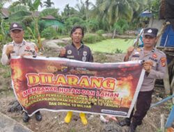 Patroli Karhutla di Kuala Kampar, Polisi Edukasi Warga Larangan Bakar Lahan