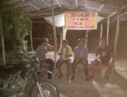 Cegah Premanisme dan Balap Liar, Polsek Bunut Patroli Pos Kamling