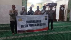 Subuh Harmoni, Polsek Pangkalan Lesung Sampaikan Himbauan Kamtibmas