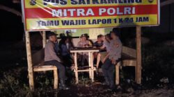 Polsek Pangkalan Kuras Cek Pos Kamling, Himbau Warga Aktif Jaga Keamanan