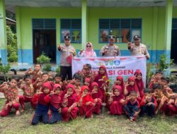Polsek Kuala Kampar Gelar Edukasi Green Policing dan Tanam Bibit Pohon di Sekolah