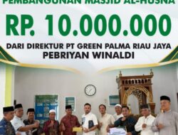 Jumat Berkah di Kampa: Direktur PT Green Palma Riau Jaya Serahkan Bantuan Rp10 Juta untuk Pembangunan Masjid Al-Husna