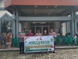 Ibadah Minggu Kasih di Pangkalan Kerinci: Polisi Sampaikan Pesan Kamtibmas dan Anti-Hoaks