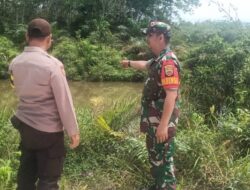 Polsek Bunut Bersama TNI Patroli Cegah Karhutla di Desa Petani