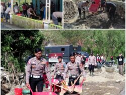 Pasca Bencana Polres Aceh Tengah Bersama Sat Brimob Polda Aceh dan GMNI, Pulihkan Fasilitas Layanan Kesehatan