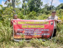 Polsek Langgam Gelar Sosialisasi Larangan Membakar Hutan dan Lahan di Desa Segati